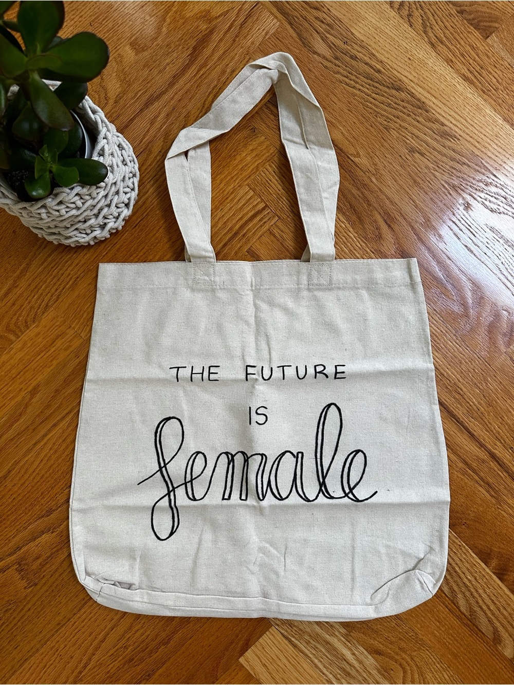 Natural Canvas Tote Bag - The Future Is Female